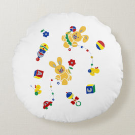 Retro Bunny Round Pillow Rond Kussen