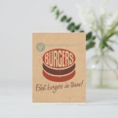 Retro Burger Briefkaart (Staand voorkant)