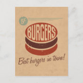 Retro Burger Briefkaart (Voorkant)