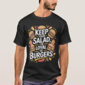 Retro Burger Lover Quote T-Shirt Design for Foodie (Devant)