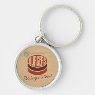 Retro Burger Sleutelhanger