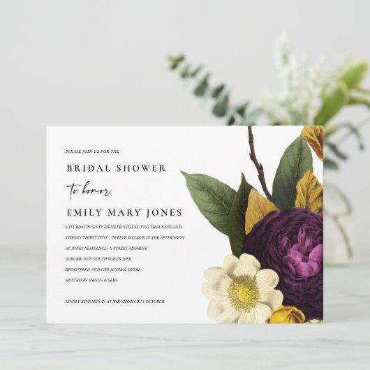  RETRO BURGUNDY GEEL PLATTELIJK VRIJGEZELLENFEEST KAART (Staand voorkant)