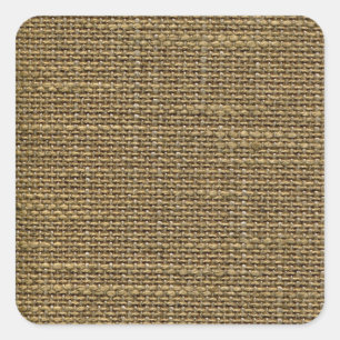 Retro burlap textuur patroon vierkante sticker