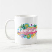 Retro Burst Colorful Librarian Gift Koffiemok (Links)
