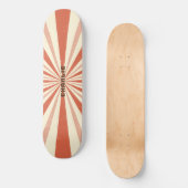 Retro Burst Terracotta Aangepaste persoonlijke naa Skateboard (Voorkant)