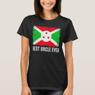 Retro Burundi Flag Best oom Ever Vaderdag T-shirt