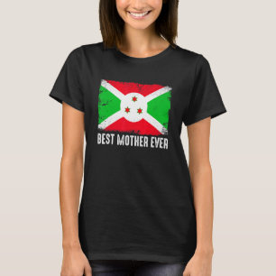 Retro Burundi vlag beste moeder ooit Moederdag T-shirt