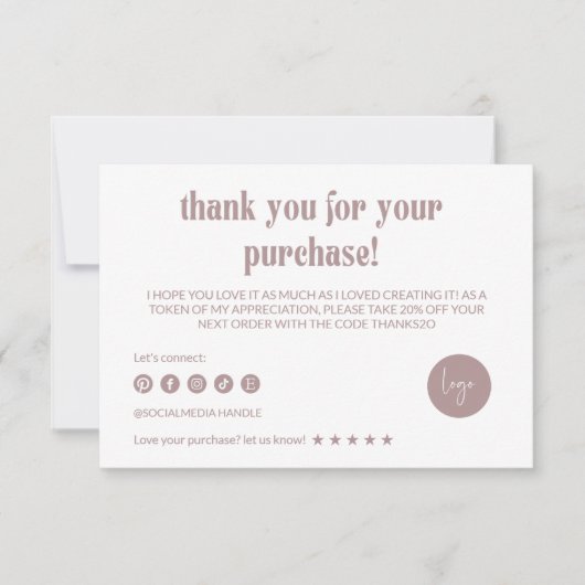 Retro Business bedankkaart (Voorkant)