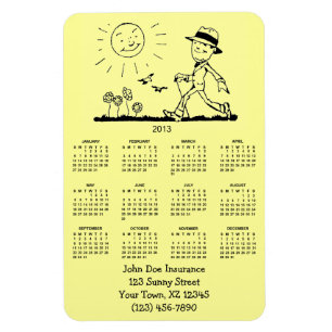 Retro Business Man 2013 Agenda Magneet