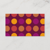 Retro Business Plum Dotted Pattern Visitekaartje (Achterkant)