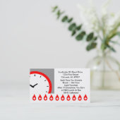 Retro Business Punch Cards Bloedstaafklokgezicht Klantenkaartje (Staand voorkant)