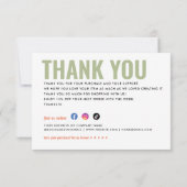 Retro Business U bent Magic Kooporder Floral Bedankkaart (Achterkant)