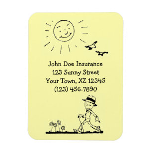 Retro Businessman op zonnige dag Magneet