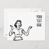 Retro Busy Houseechtgenote Briefkaart (Voorkant / Achterkant)