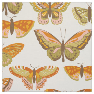 Retro  Butterflies  Stof