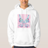 Retro Butterfly Abstracte Pop Art Hoodie (Voorkant)
