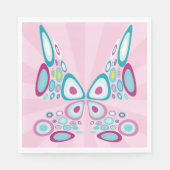 Retro Butterfly Abstracte Pop Art Servet (Voorkant)