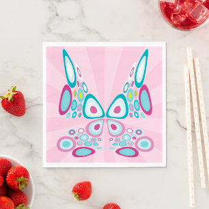 Retro Butterfly Abstracte Pop Art Servet