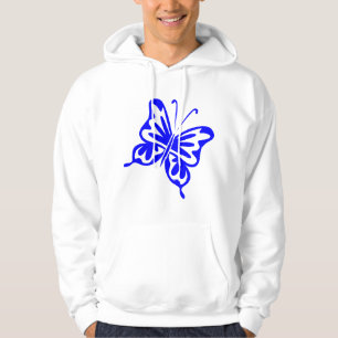 Retro Butterfly - blauw Hoodie