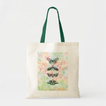 Retro Butterfly Canvas tas –  esthetisch Tas