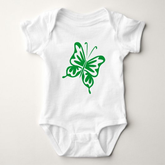 Retro Butterfly - Grass Green Romper (Voorkant)