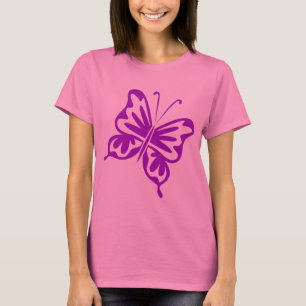 Retro Butterfly - Paars T-shirt