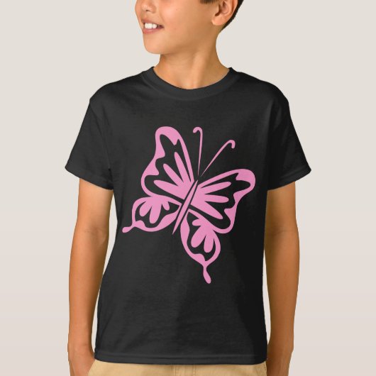 Retro Butterfly - Roze T-shirt (Voorkant)