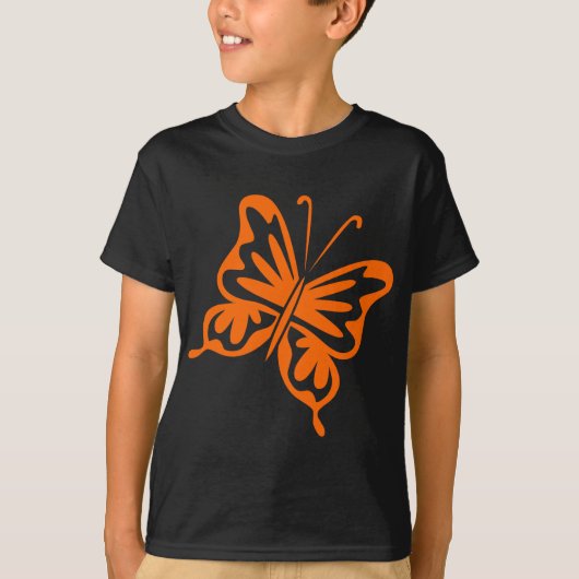 Retro Butterfly - Sinaasappel T-shirt (Voorkant)
