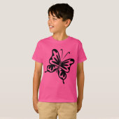 Retro Butterfly - zwart T-shirt (Voorkant volledig)