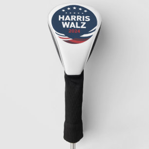 Retro Button voor Democraten Harris Waltz Golfheadcover