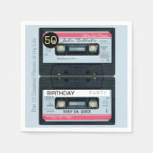 Retro C Audiotape 50ste verjaardag Party Paper N Servet (Voorkant)
