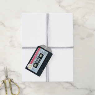 Retro C Audiotape 55e verjaardag Dank u Label Cadeaulabel