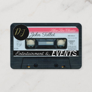 Retro C Audiotape Cassette 80s DJ Visitekaartjes