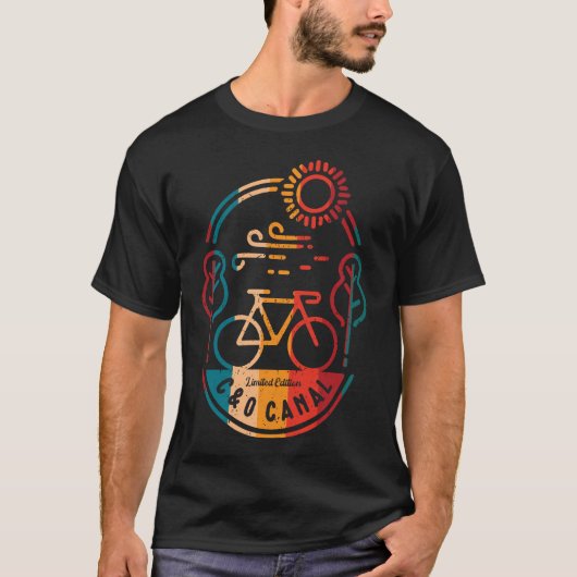 Retro C en O Canal Bike Trail. T-shirt (Voorkant)