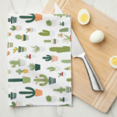 Retro Cactus keukenhanddoek (Quarter Fold)