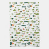 Retro Cactus keukenhanddoek (Verticaal)