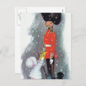  retro cadeau geven kind kerst briefkaart (Voorkant / Achterkant)