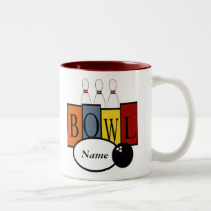 Rétro cadeau personnalisé de tasse de bowling