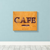 Retro Cafe Canvas Prints (Insitu (Houten vloer))