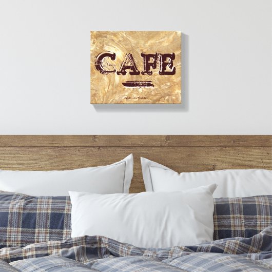 Retro Cafe Canvas Prints (Insitu (Slaapkamer))