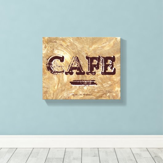 Retro Cafe Canvas Prints (Insitu (Houten vloer))