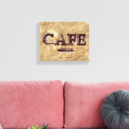 Retro Cafe Canvas Prints (Insitu (Woonkamer))