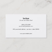 Retro Cafe Chef Catering Checkerboard Visitekaartje (Achterkant)