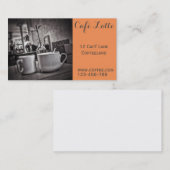 Retro cafe koffiewinkel  stijlvol visitekaartje (Voorkant / Achterkant)