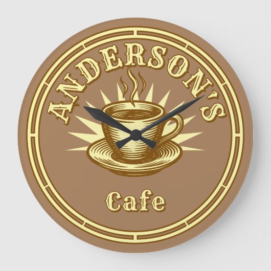 Retro Cafe Sign Template Grote Klok (Voorkant)
