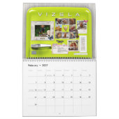 Rétro calendrier de réfrigérateur de VIZSLA (Feb 2027)