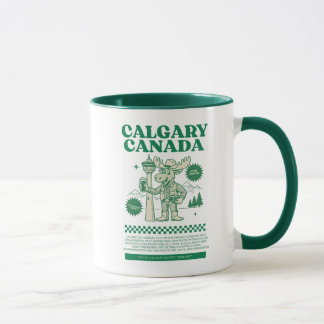 Retro Calgary Alberta Canada Eland Silhouette Mok