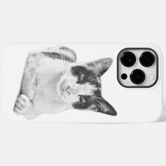 Retro Calico Halftone Case-Mate iPhone Case (Achterkant (horizontaal))