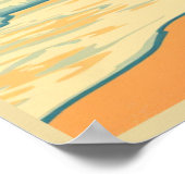  Retro California Beach Reizen Poster (Hoek)