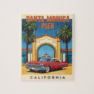 Retro California Dream Santa Monica Pier Legpuzzel